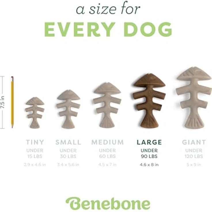 Benebone Fishbone L  16cm - (810054210085) (Hundespielzeug), Hundespielzeug – Bild 4