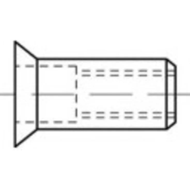 TOOLCRAFT TO-5444265 Blindnietmutter M6 aus Stahl, 250 Stück, galvanisch verzinkt, korrosionsbeständig