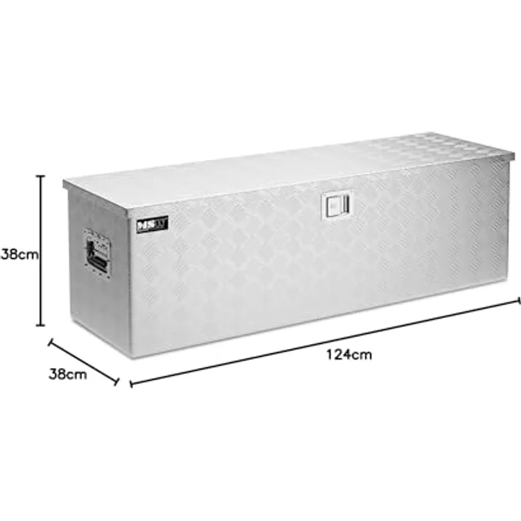 MSW Alubox Riffelblech 150 L Transportkiste - Aluminium Werkzeugkoffer 124 x 38 x 38 cm - Preisvergleich – Bild 8