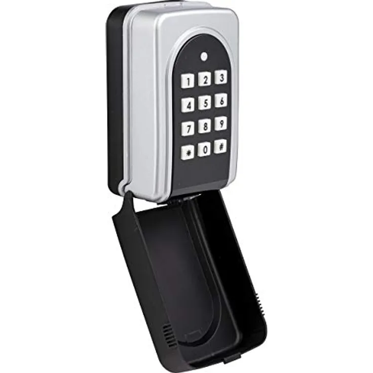 ONVAYA® Elektronischer Schlüsselkasten | Schlüsseltresor mit individuell einstellbarem Zahlencode | Einfache Wandmontage | Wetterfestes Metallgehäuse für innen & außen | Mastercode