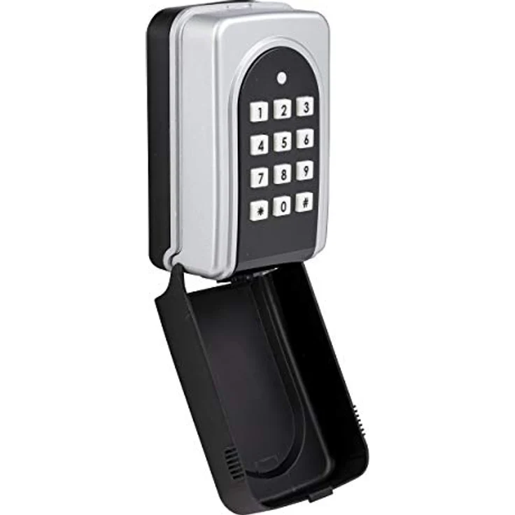 ONVAYA® Elektronischer Schlüsselkasten | Schlüsseltresor mit individuell einstellbarem Zahlencode | Einfache Wandmontage | Wetterfestes Metallgehäuse für innen & außen | Mastercode – Bild 1