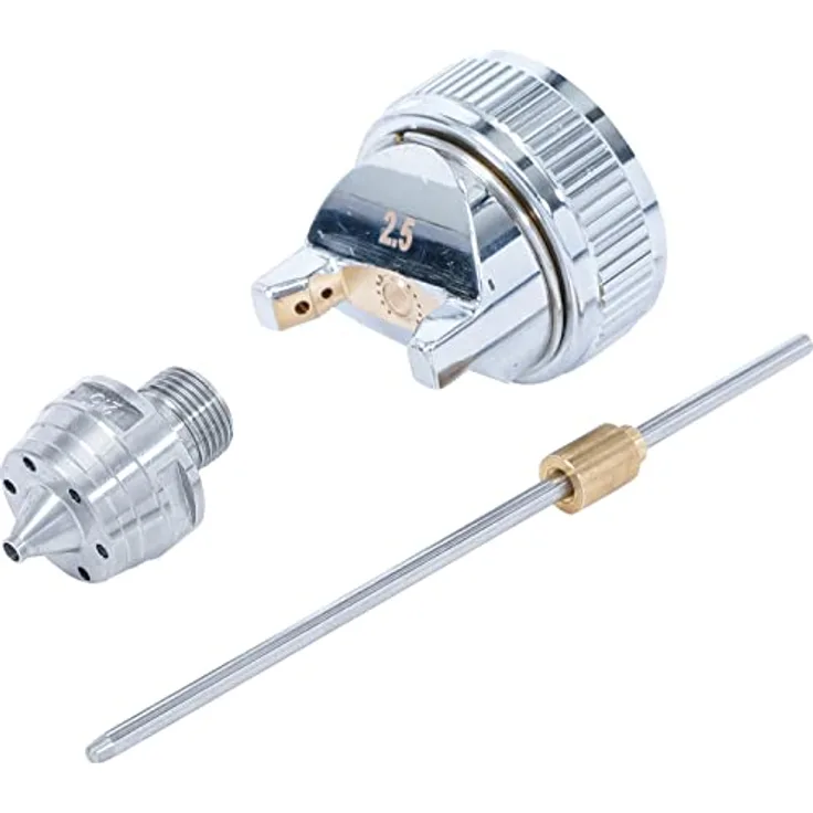 BGS Ersatzdüse 2,5 mm für Art. 3317, rostfreier Sprühkopf, passend für Druckluft-Farbspühpistole.