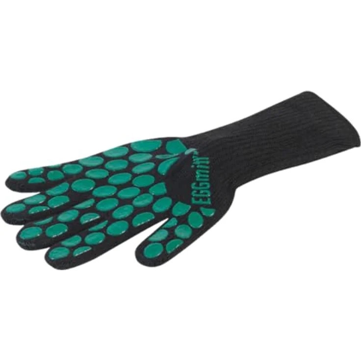 Big Green Egg AC6412 Hitzebeständiger Eierhandschuh, Schwarz, bis 246 °C, extra lang, strukturierte Silikon-Oberfläche – Bild 1