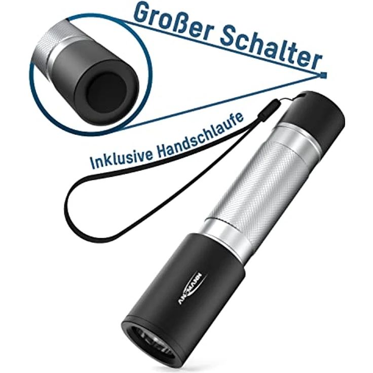 ANSMANN DAILY USE LED Taschenlampe 300B inkl. C Batterien – LED Taschenlampe – Bild 5