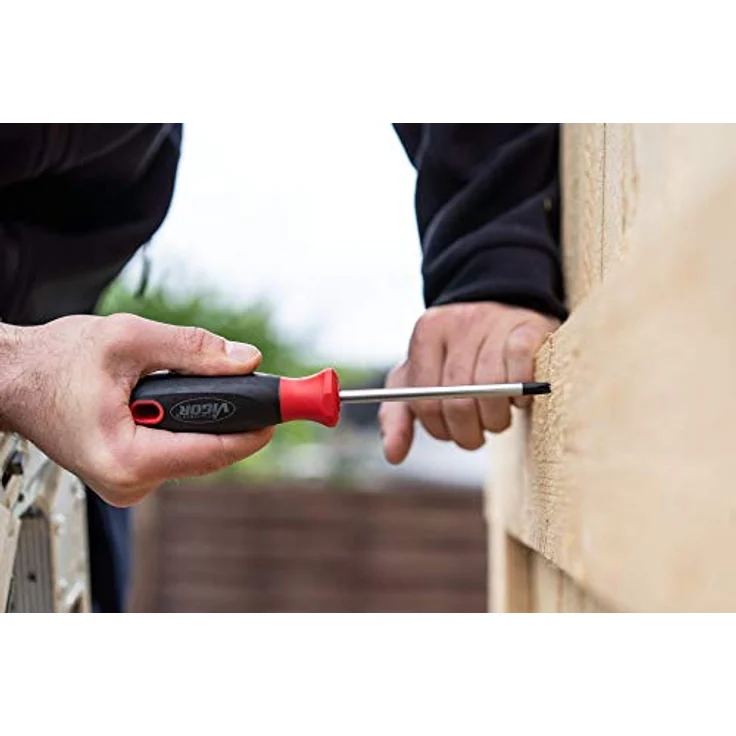 VIGOR Schraubendreher-Satz (Mit extra kurzen Schraubendrehern, Kreuz- und Schlitzprofil, 12 Schraubendreher für Profis und den Haushalt) V4655 – Bild 6