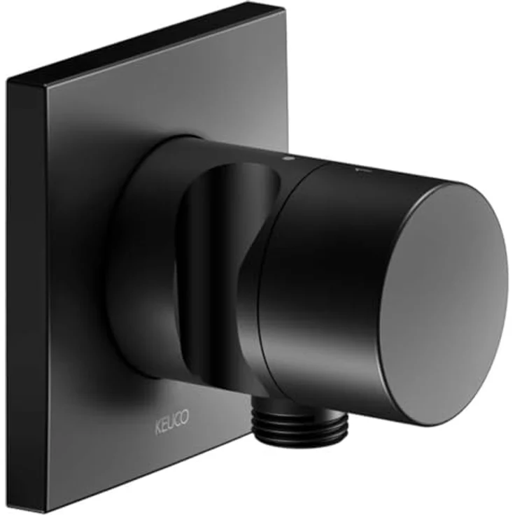 Keuco IXMO Duschsystem, Komplett-Set mit Einhebelmischer, 2 Verbraucher, Höhe 38 cm, schwarz, eckige Rosetten – Bild 4