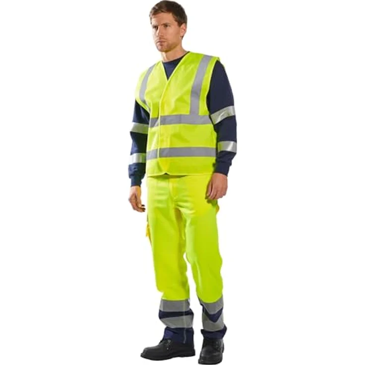 Portwest C470YER6X-7x Warnweste mit zwei Streifen und Trägern 6 x 7 x gelb – Bild 4