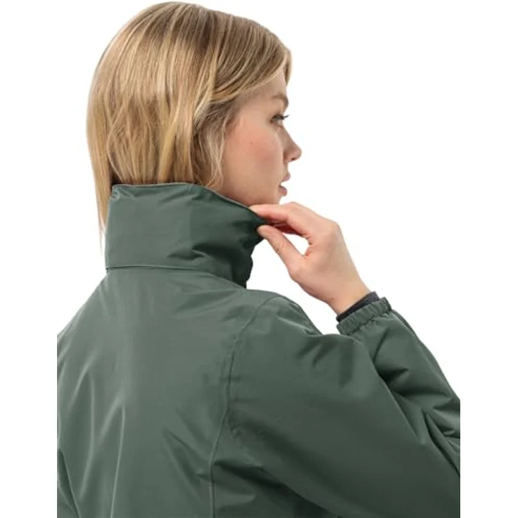Jack Wolfskin Stormy Point, Damen Wetterschutzjacke, wasserdicht und atmungsaktiv, Grün, Größe L – Bild 7
