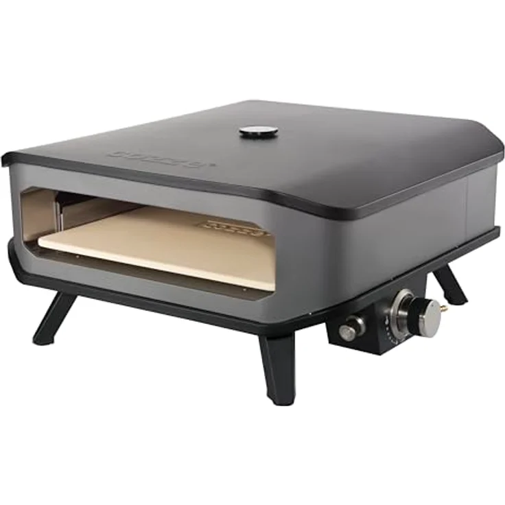Millarco COZZE Starterset Gas Pizza Ofen inklusive Druckminderer mit Schlauch, mobiler Pizzaofen bis 400°Grad regelbar mit 34x34 cm Pizzastein – Bild 2