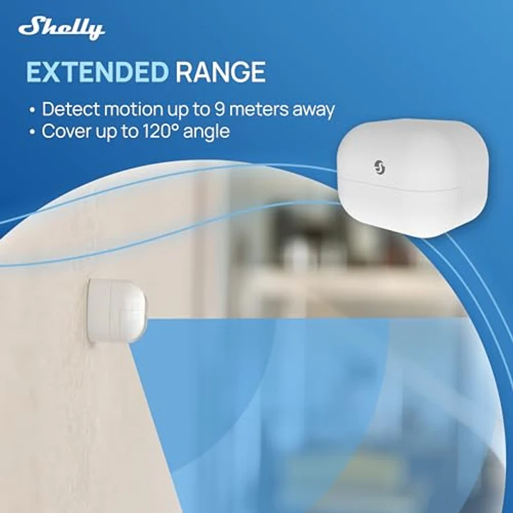 Shelly Wave Motion Bewegungsmelder, Z-Wave Long Range Technologie, integrierter Helligkeitssensor, 12 m Reichweite – Bild 5