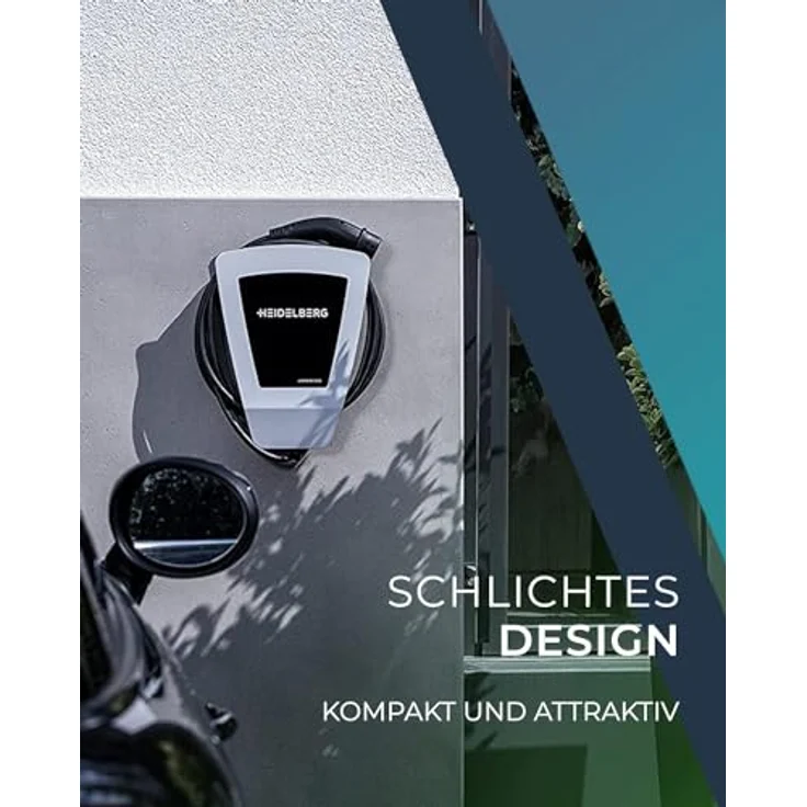 AMPERFIED Heidelberg Home Eco, 5m Wallbox Ladestation für Elektrofahrzeuge, 11 kW, Plug-and-Play, integrierte Fehlerstromerkennung – Bild 2