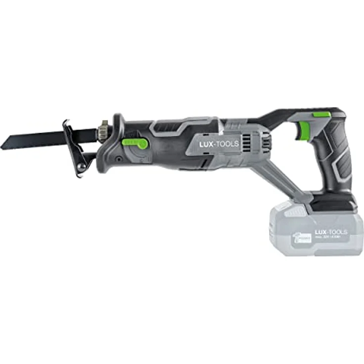 LUX-TOOLS A-SB-20/115 Akku-Säbelsäge mit 1/2"-Universalaufnahme & verstellbarer Schnitttiefe, inkl. Sägeblättern | 20V Säbelsäge mit max. Schnitttiefe von 115mm [ohne Akku/ohne Ladegerät] – Bild 3