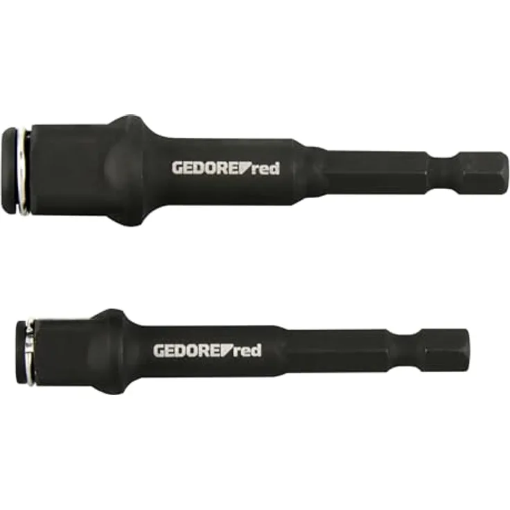 GEDORE red Bithalter-Satz 2-teilig, 75 mm magnetische Bithalter für 1/4" Bits & 3/8"/1/2" Stecknüsse, robust und vielseitig einsetzbar