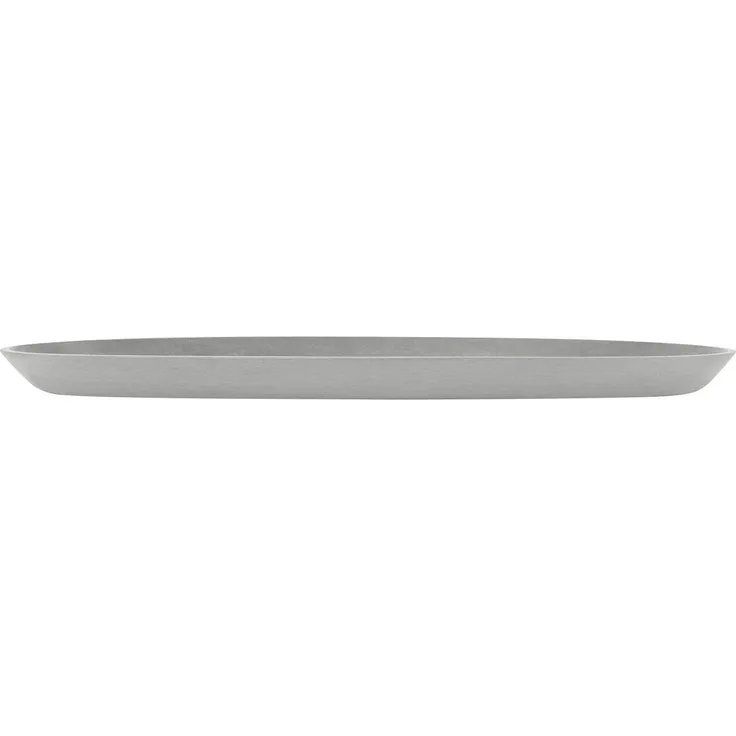 ECOPOTS Blumentopfuntersetzer SAUCER OVAL White Grey, 13,6x13,6x3 cm, Recyclingkunststoff, bruchsicher, UV- und frostsicher