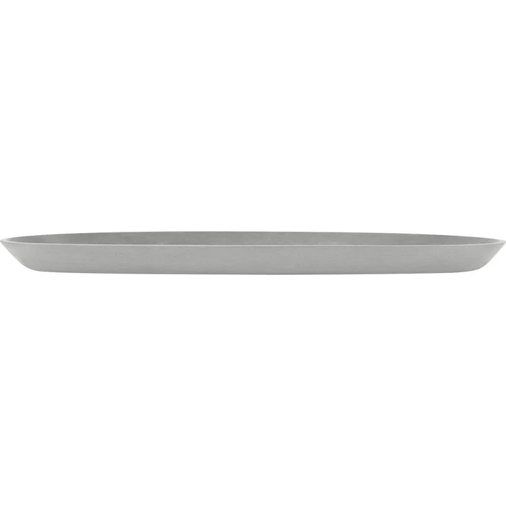 ECOPOTS Blumentopfuntersetzer SAUCER OVAL White Grey, 13,6x13,6x3 cm, Recyclingkunststoff, bruchsicher, UV- und frostsicher