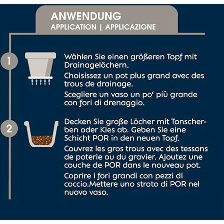 Westland Por Universal Pflanzgranulat Mix, 6 L, für Innen & Außen, braun-anthrazit, mit optimaler Drainage und Wasserspeicherung – Bild 3