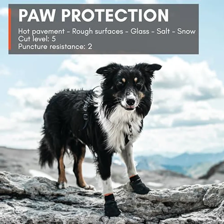 Non-stop dogwear Protector Bootie Hundeschuhe, strapazierfähig und wasserdicht, Schwarz (S) – Bild 3