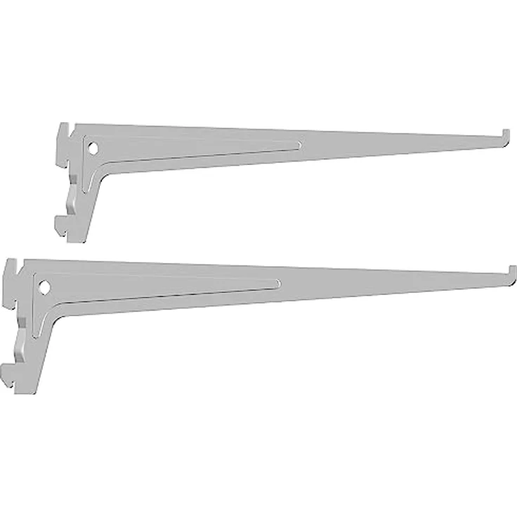 Element System 18133-00012 PRO-Träger Regalträger 1-reihig - 2 Stück - 7 Abmessungen - 3 Farben-L = 35 cm-weiß-für Regalsystem-Wandschiene – Bild 2