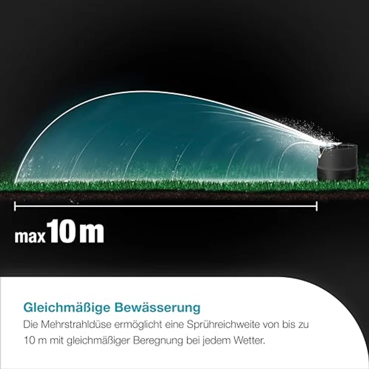 Gardena AquaPrecise, solarbetriebenes Bewässerungssystem für Rasen bis 320 m² mit Bluetooth App-Steuerung – Bild 6