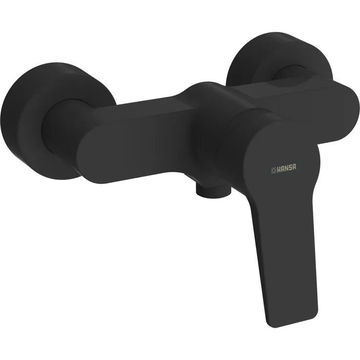 Hansa Einhebelmischer Brausebatterie HANSATWIST 0967 DN15 Matt-Schwarz, 0967018333