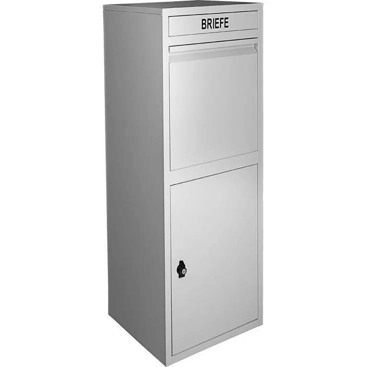 ONDIS24 Briefkasten Paketbox "Korona" Postbox 1-türiger Paketsafe für Pakete, abschließbar, inkl. Bodenanker, 2 Schlüssel, Metall, einbrennlackiert