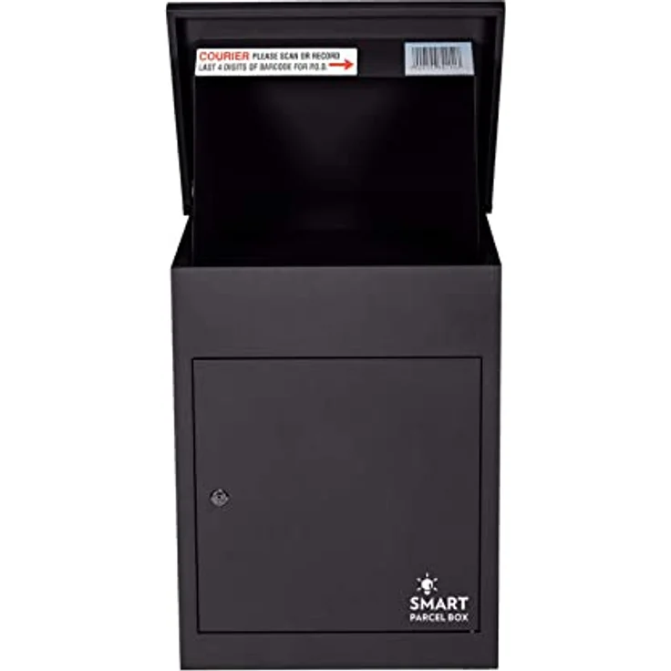 Smart Parcel Box 44x35x58 schwarz, Paketbriefkasten zur Wandmontage, für Zuhause & Unternehmen, wetterfest & rostfrei – Bild 4