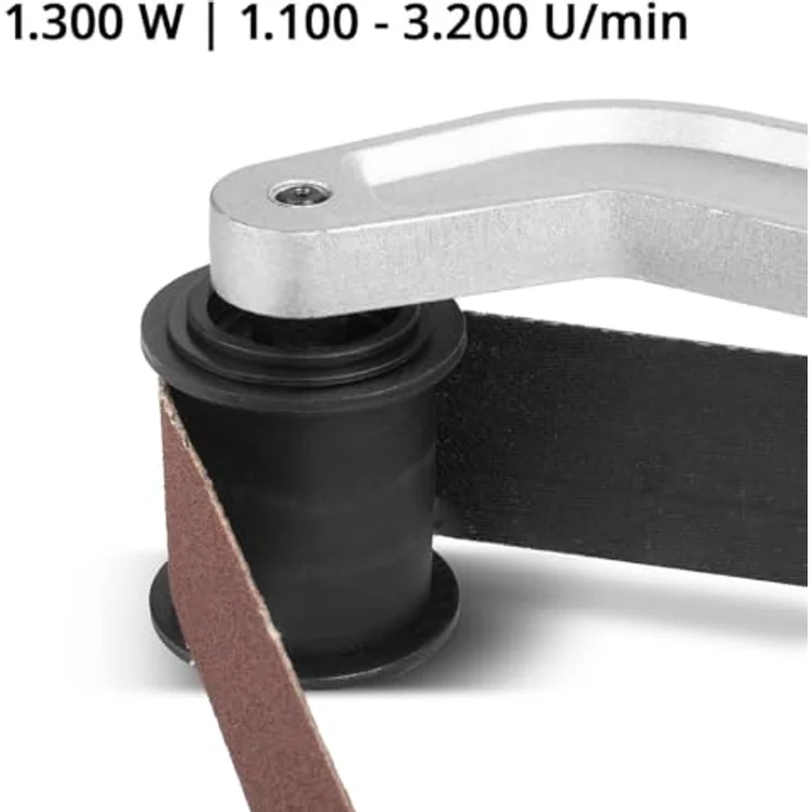 STAHLWERK Rohrbandschleifer RS-1300 ST, 1.300 W, 1.100-3.200 U/min, 760 mm Schleifbänder, Schleifen, Polieren, Entgraten – Bild 4