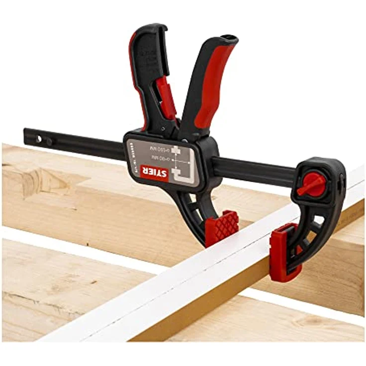 STIER Einhandzwinge, 150 mm Spannweite, 80 mm Ausladung, zum Spannen und Spreizen, ergonomisch geformter Griff – Bild 2