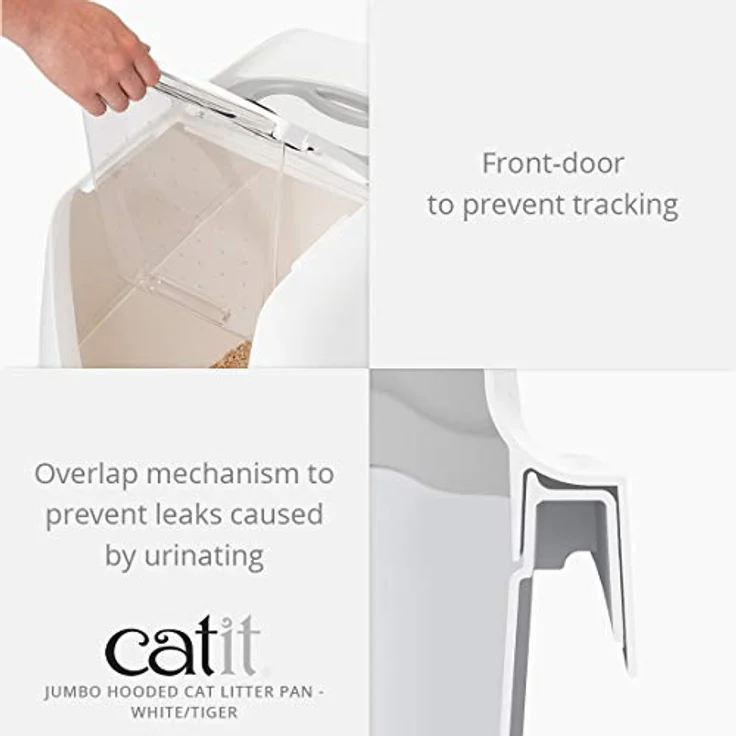 Catit Jumbo Katzentoilette mit Abdeckung, 57 x 46 x 43 cm – Bild 3