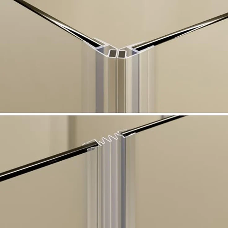 Duschkabine Duschabtrennung Eckeinstieg Scharniertür NANO-ESG Klarglas Höhe: 190cm DK19 105x80 cm – Bild 8