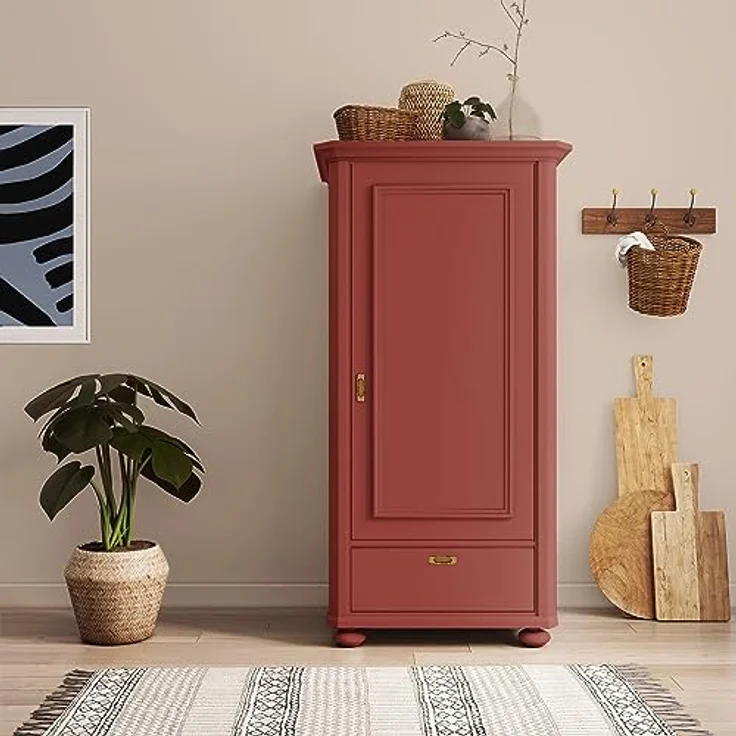MissPompadour Holzfarbe Rot, 2,5L seidenmatte Möbelfarbe für Innen & Außen, witterungsbeständig, hohe Deckkraft, Wasserbasis – Bild 6