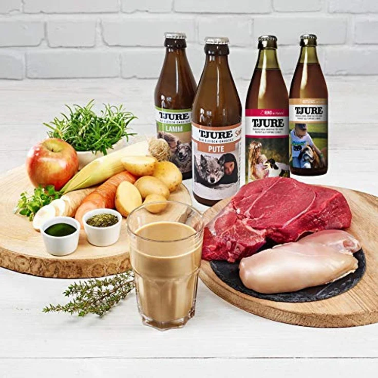 TJURE Dog Hundesmoothie Kennenlernpaket All in One 4 x 320ml - Flüssignahrung für Hunde zuhause und unterwegs - Optimale Flüssigkeitszufuhr für aktive oder trinkfaule Hunde – Bild 4
