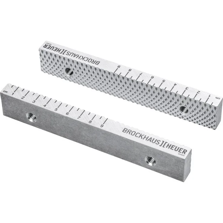 Brockhaus Heuer AR Schraubstockbacken, Aluminium mit Riffelung, Backenbreite 160 mm