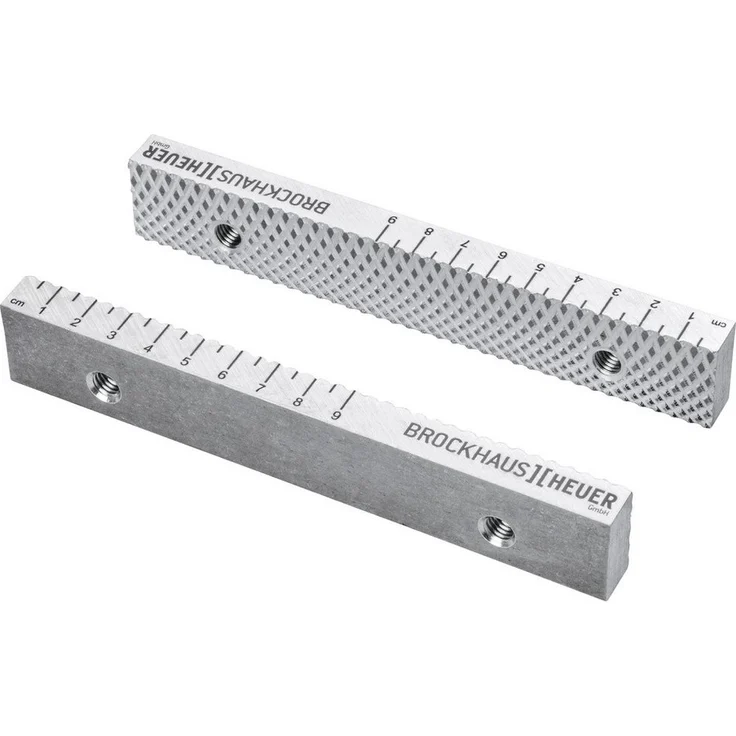 Brockhaus Heuer AR Schraubstockbacken, Aluminium mit Riffelung, Backenbreite 160 mm