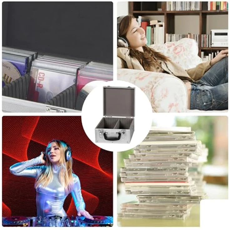 Perel CD Koffer 40 CDs-DVDs Aluminium 1 Stück B x H x T 280 x 160 x 268mm 1823-290 – Bild 3