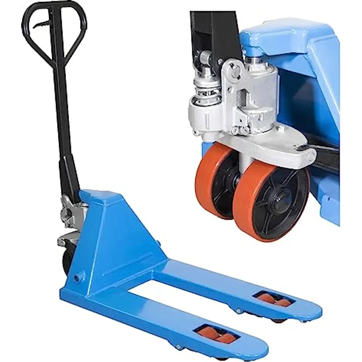 Güde Gabelhubwagen GHW 2500-80 PU, Traglast 2500 kg, Gabellänge 800 mm, leiser Lauf mit Polyurethan-Rollen – Bild 1