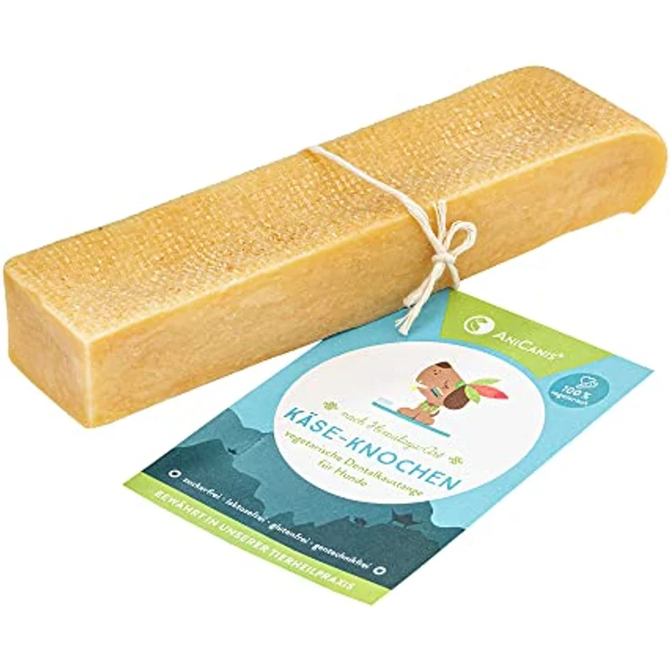AniCanis Käseknochen für Hunde - Käse Kauknochen aus Deutscher Weidemilch - glutenfrei, laktosefrei, vegetarisch - Hartkäse - XL – Bild 1