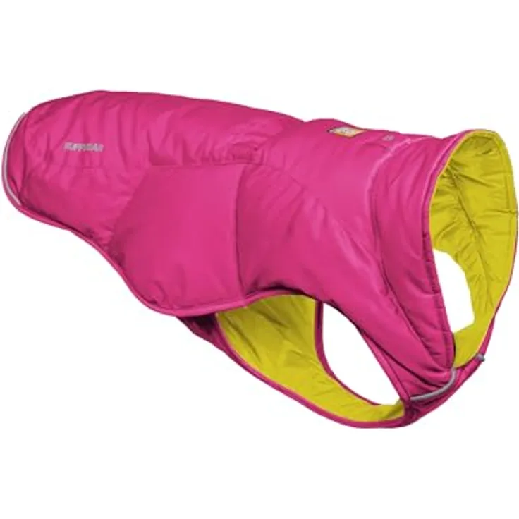 RUFFWEAR Quinzee X-Small Hunde-Regenjacke, isolierter Allwetter-Hundemantel, Wasserabweisende Hundejacke, leichte Hundeweste und Tragetasche, Fireweed Pink