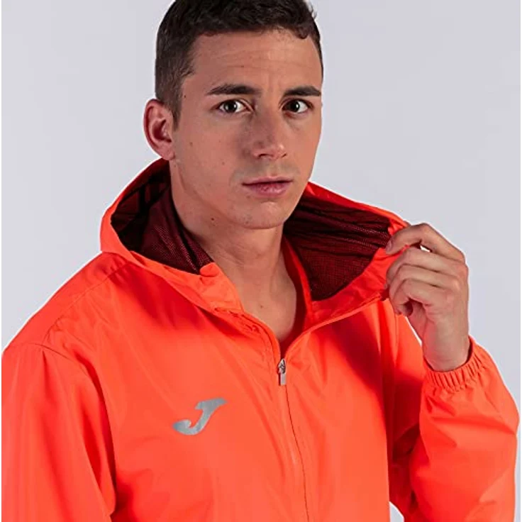 Joma Running Night, Herren Laufjacke mit verstellbarer Kapuze und reflektierendem Logo, Blau, S – Bild 6