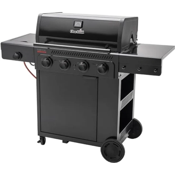 Char-Broil Essential 4 G Gasgrill mit Tru-Infrared, 4 Brennern, SureFire-Zündung, Gear Trax & Stauraum-Schrank – Bild 3