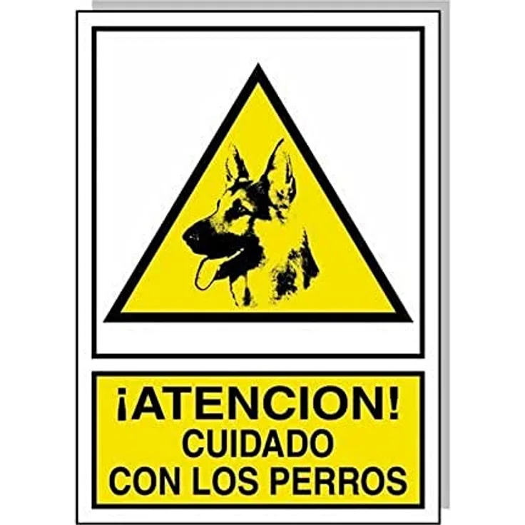 WOLFPACK Schild Cuidado Con Los Perros (Vorsicht vor den Hunden), 30 x 21, in spanischer Sprache, 15050922, Cranberry