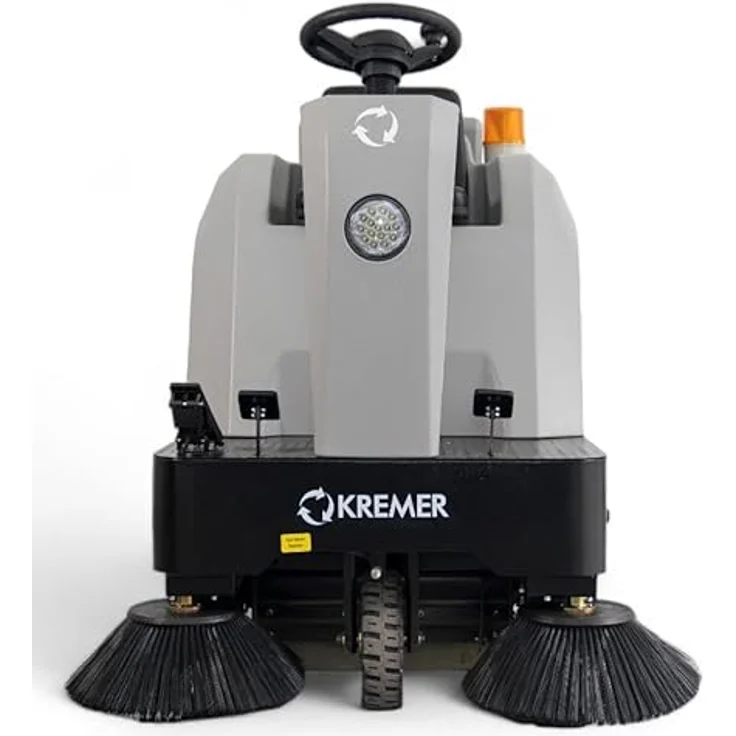 Kremer Reinigungsgeräte Kehrmaschine Aufsitz - Kehrmaschine KRYZS4 48V 6.380 m²/h Flächenleistung, 125,00 cm Arbeitsbreite, 700W Motorleistung, 10 km/h Spitzengeschwindigkeit – Bild 2