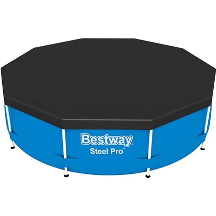 Bestway PVC-Abdeckplane Ø 305 cm, schwarz, rund – Bild 5