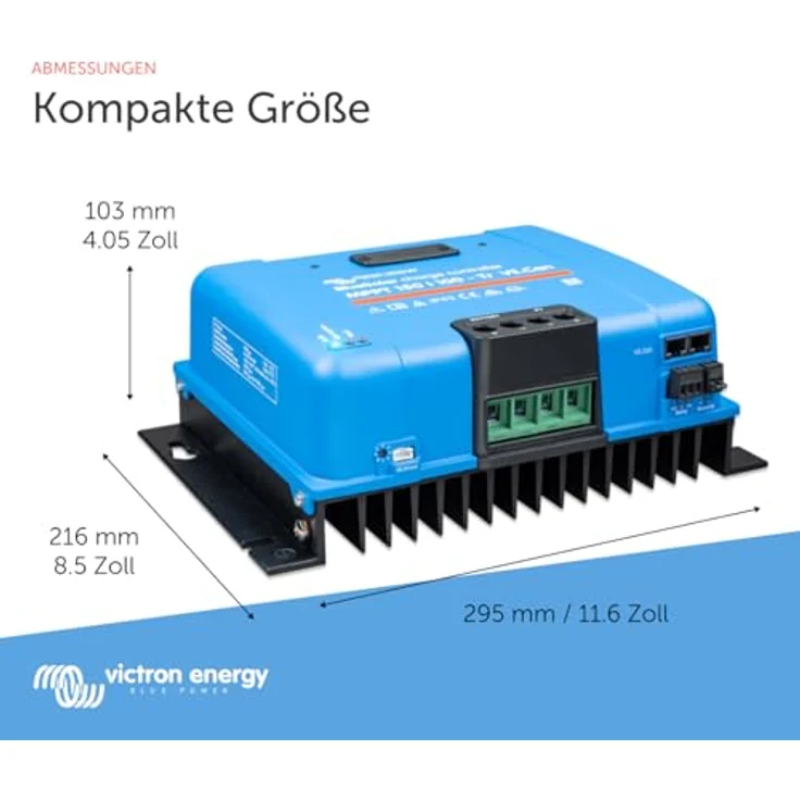 Victron BlueSolar MPPT 150/100-Tr VE.Can, Solar-Laderegler mit Überhitzungsschutz und programmierbaren Ladealgorithmen, 0% MwSt gemäß §12 III UstG – Bild 4