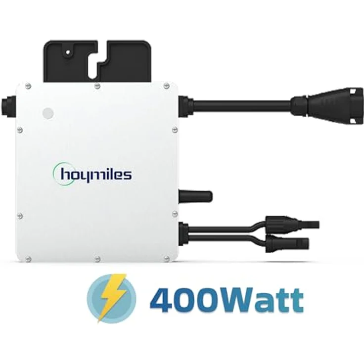 SUNNIVA® 460W Balkonkraftwerk BIFAZIAL FULLBLACK, komplettes PV Solaranlage Set mit 400W HOYMILES Wechselrichter und 460W N-Type Glas-Glas Bifacial Solarmodul, 5m Kabel – Bild 5