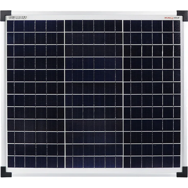 EnjoySolar Solarpanel Eco Line ES30P36, polykristallines Solarmodul 30W 12V mit 90cm Kabel und TÜV-Zertifizierung