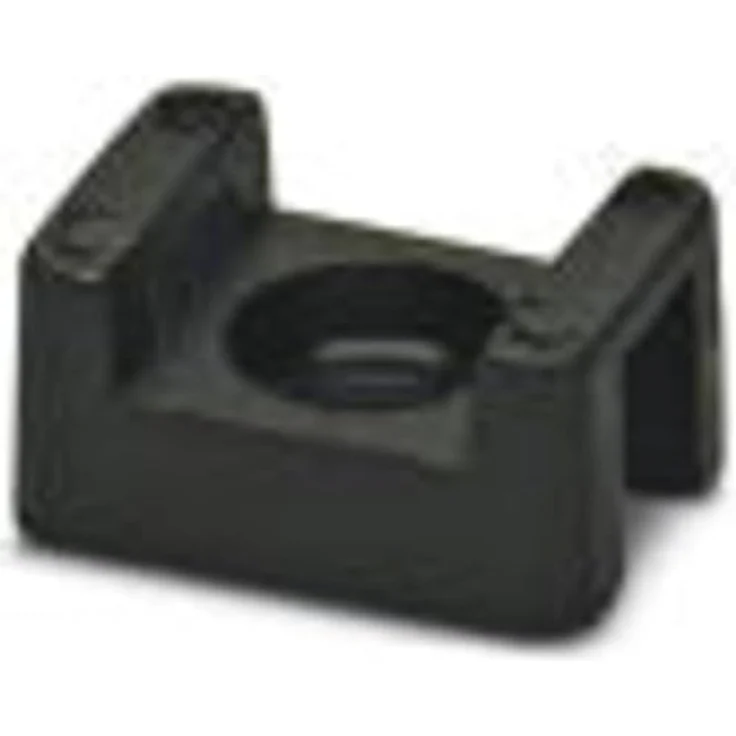 PHOENIX CONTACT WT-Base HF 5 BK, Kabelbindersockel für Kabelbinder bis 5 mm, schraubbar, schwarz, 100 Stück – Bild 1
