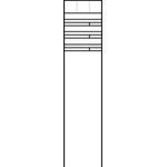Siedle, Briefkasten stehend 3f Alu anth 1mod SSS210005062-00 - Siedle RG/SR 611 3/1 AG Raumspar