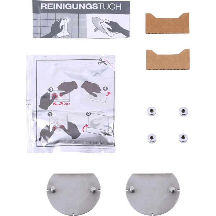 Keuco Klebe-Set 1, Montage ohne Bohren für Duschablagen und Duschkörbe, inklusive Zwei-Komponenten-Kleber und Fixierungshilfe