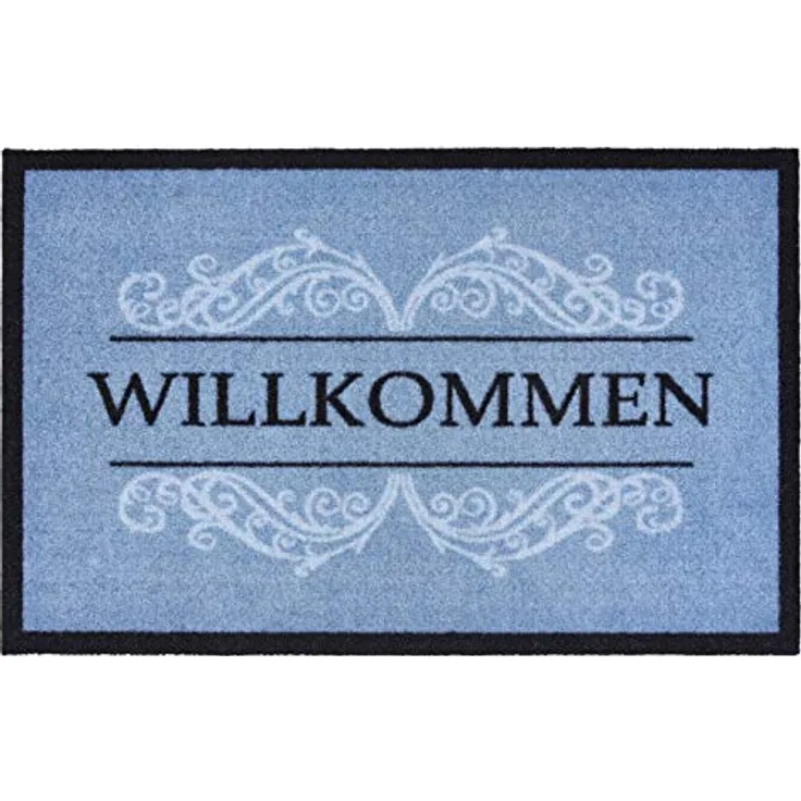 andiamo 700722 Schmutzfangmatte Carmen, Polyamid, Waschbar bei 30 Grad Celsius - Handwäsche, 39 x 58 cm, blau